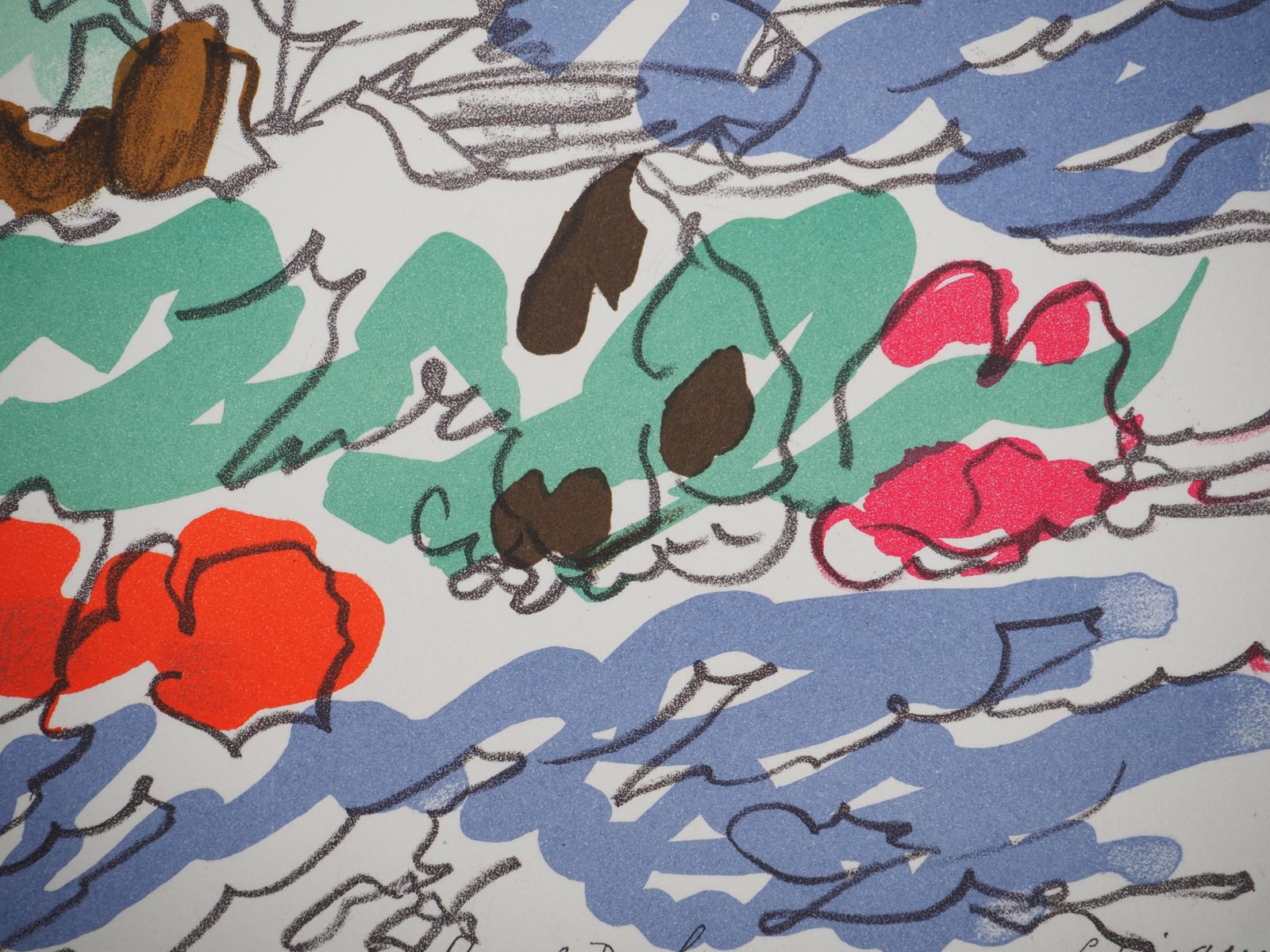 Charles Lapicquefrench Riviera ; View Of Marseille   Original Lithograph (Mourlot)1965 photo buy
