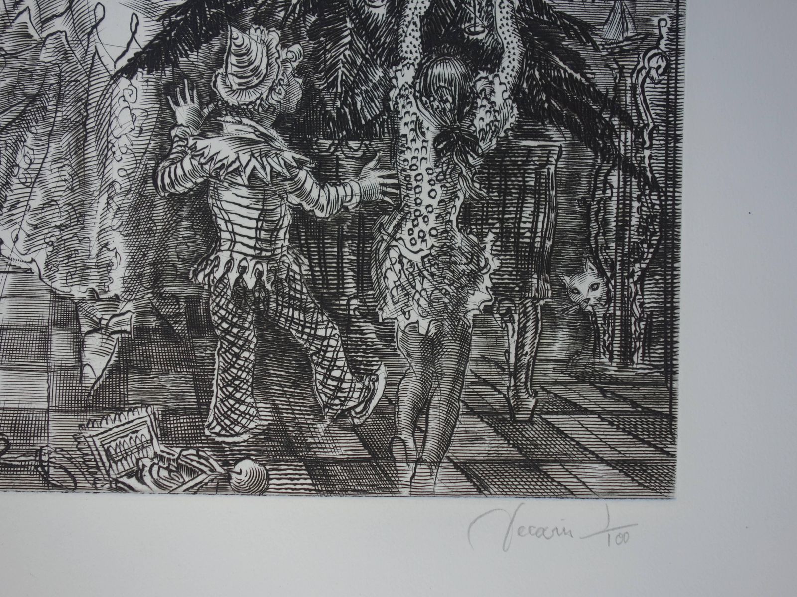 Albert Decarisdecember : Christmas Tree   Original Handsigned Etching   Exceptional N° 1/100 photo furniture