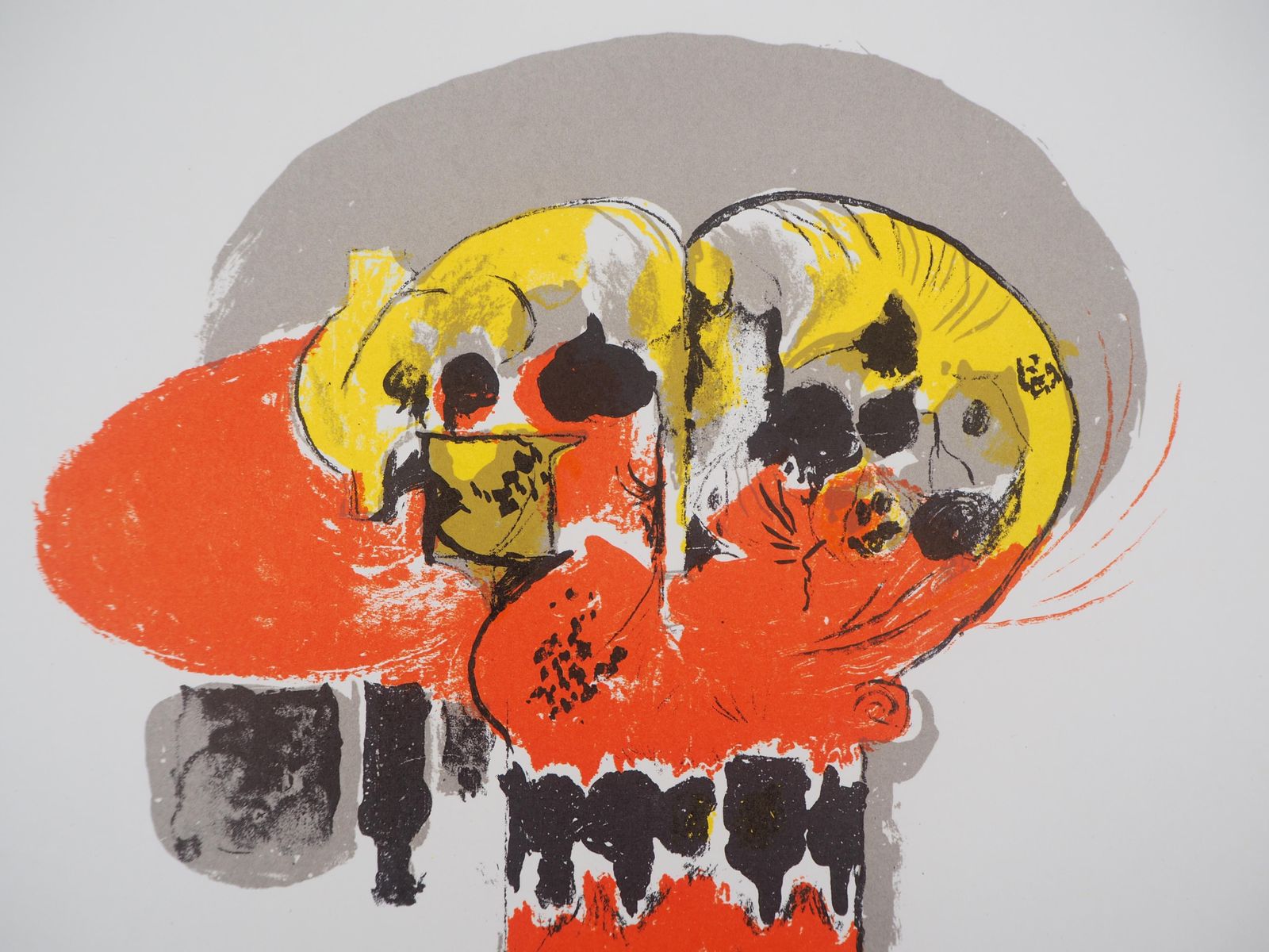 Graham Sutherlandcomposition With Yellow And Red   Original Lithograph   Mourlot, 19721972 photo for sale