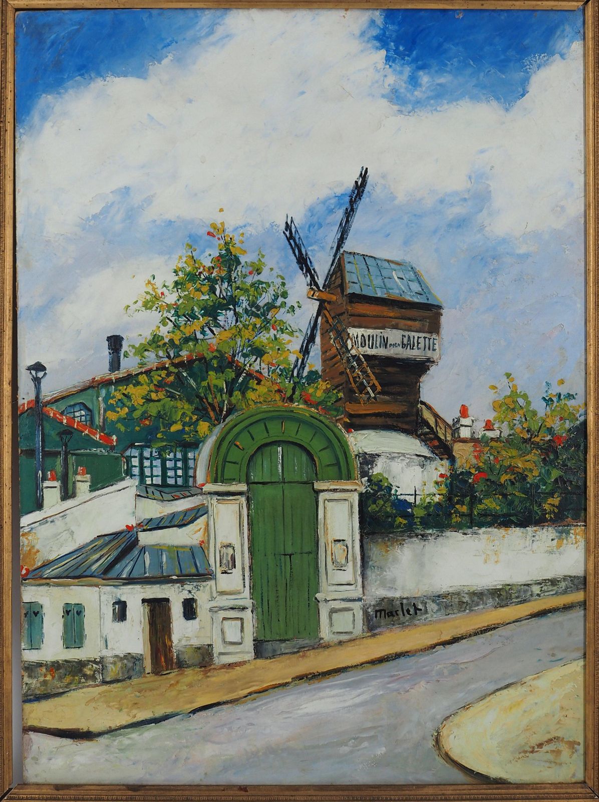 élisée Macletparis, Montmartre : Moulin De La Galette (The Mill)   Oil Painting   Signed photo for sale