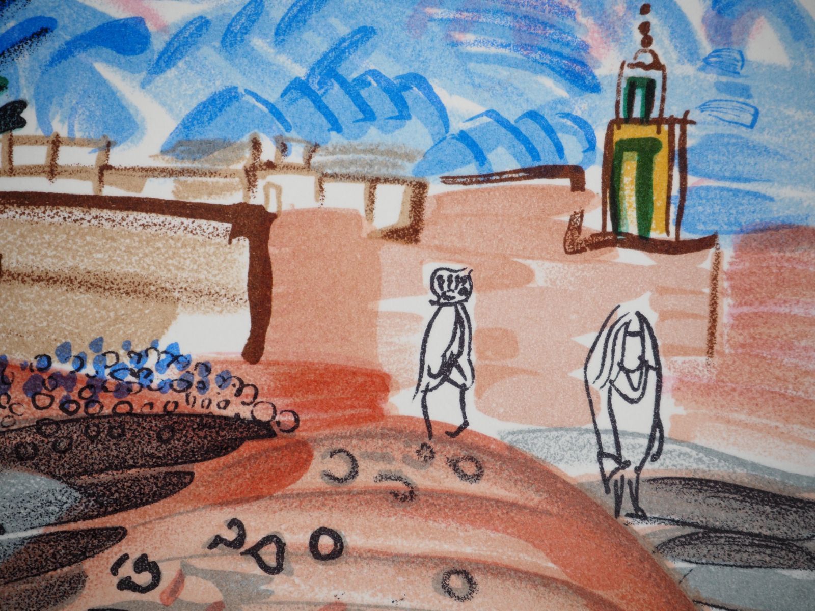 Raoul Dufylandscape In Morocco   Lithograph (Mourlot)1965 photo Art
