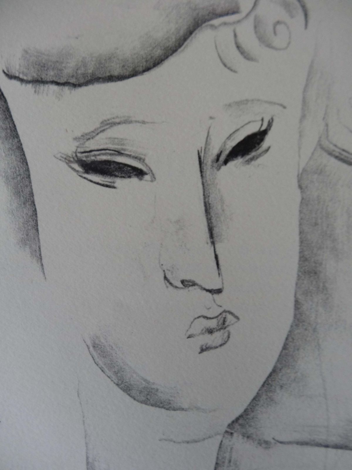 Rodolphe Théophile Bosshardcubist Portrait   Stone Lithograph, 19301930 photo furniture