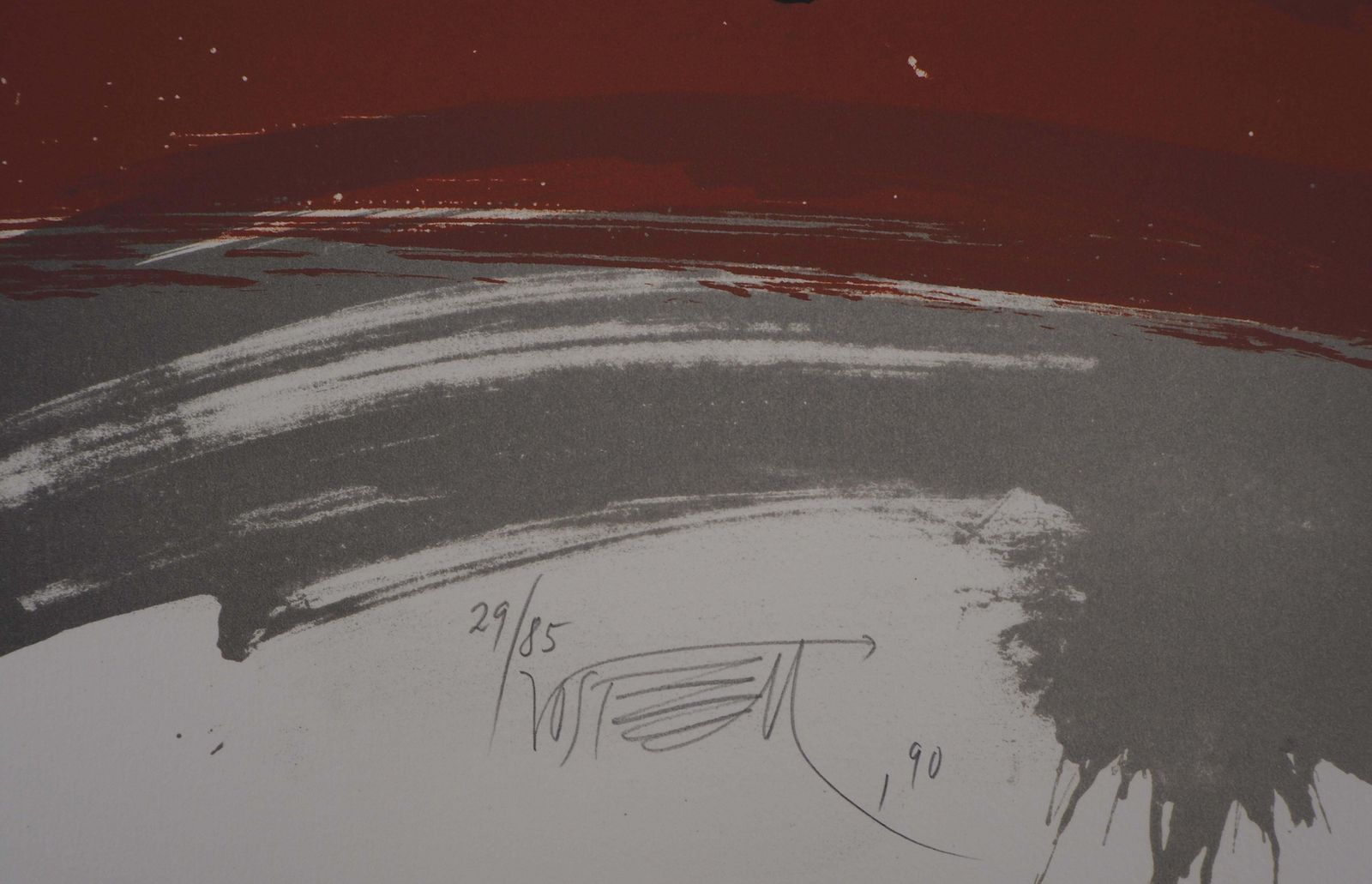 Wolf Vostellthe Scream,  Man In Black   Original Handsigned Lithograph   Ltd 85 Cop (Fluxus)1990 photo Art