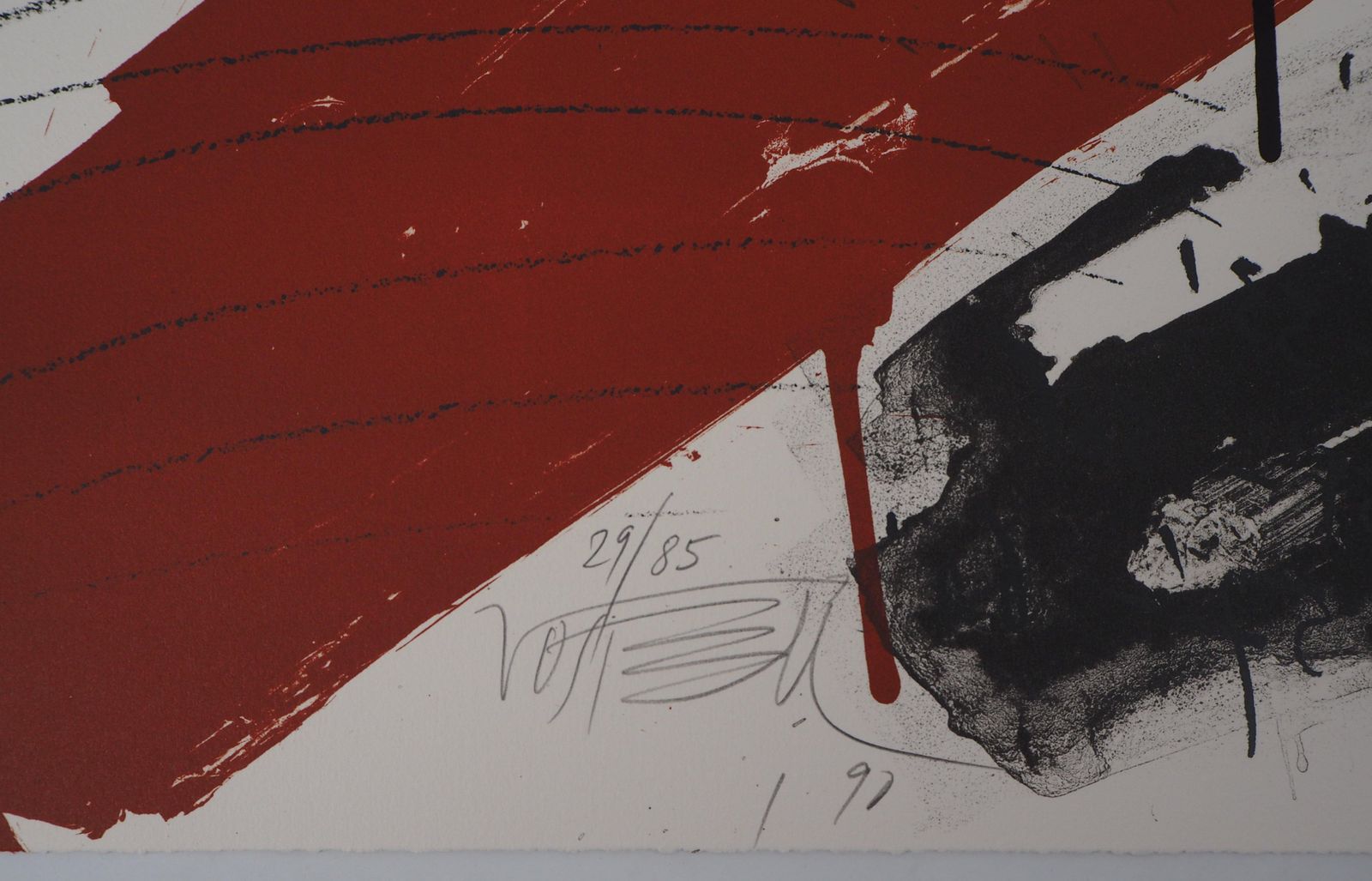 Wolf Vostellthe Scream,  The Accident   Original Handsigned Lithograph   Ltd 85 Cop (Fluxus)1990 photo for sale