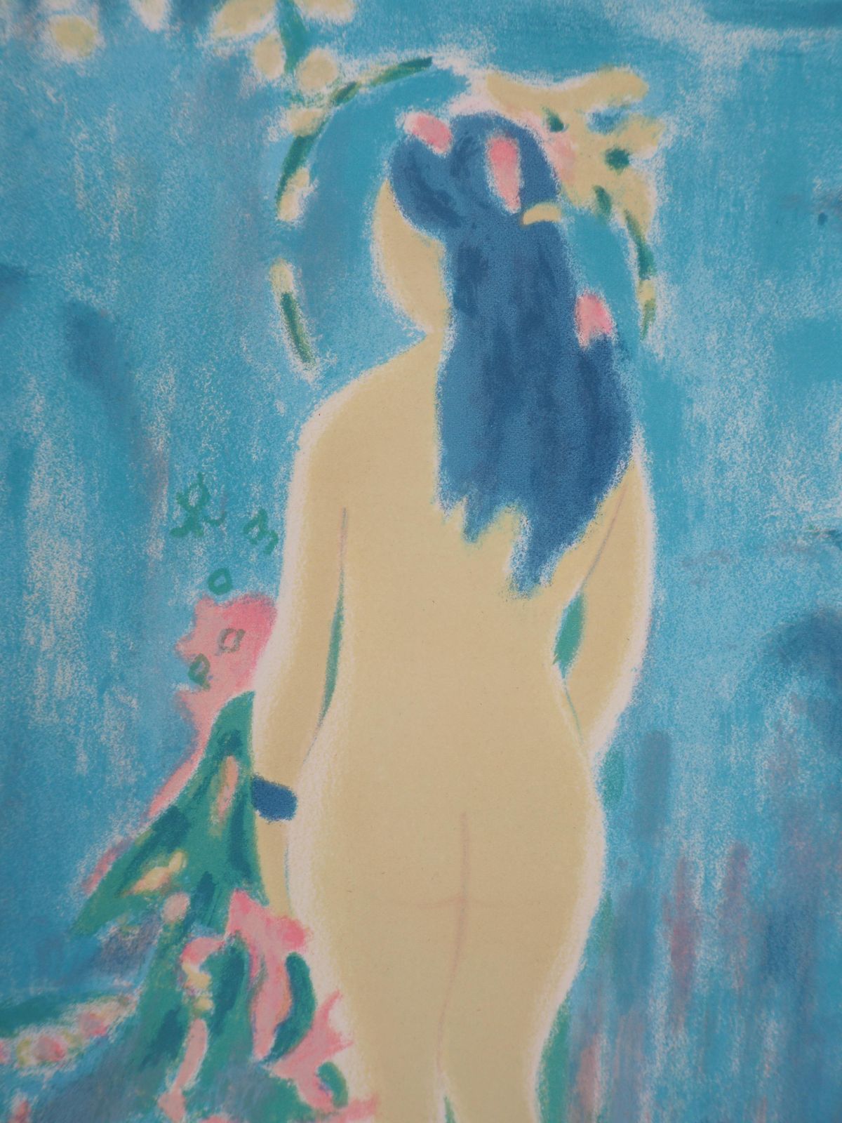 Jules Cavaillestribute To Cezanne : The Bather   Original Handsigned Lithograph1966 photo for sale