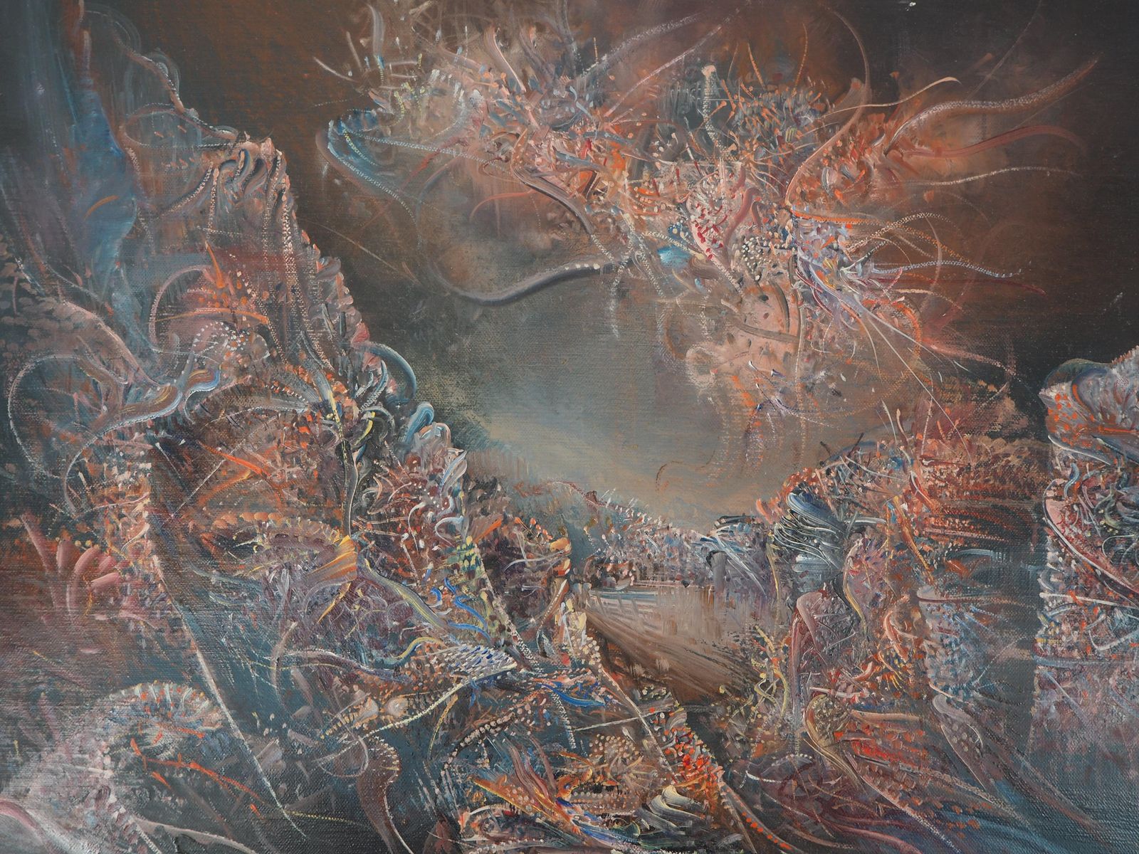 Marc Jansonsurrealist Landscape   Original Oil On Canvas, Handsigned photo for sale