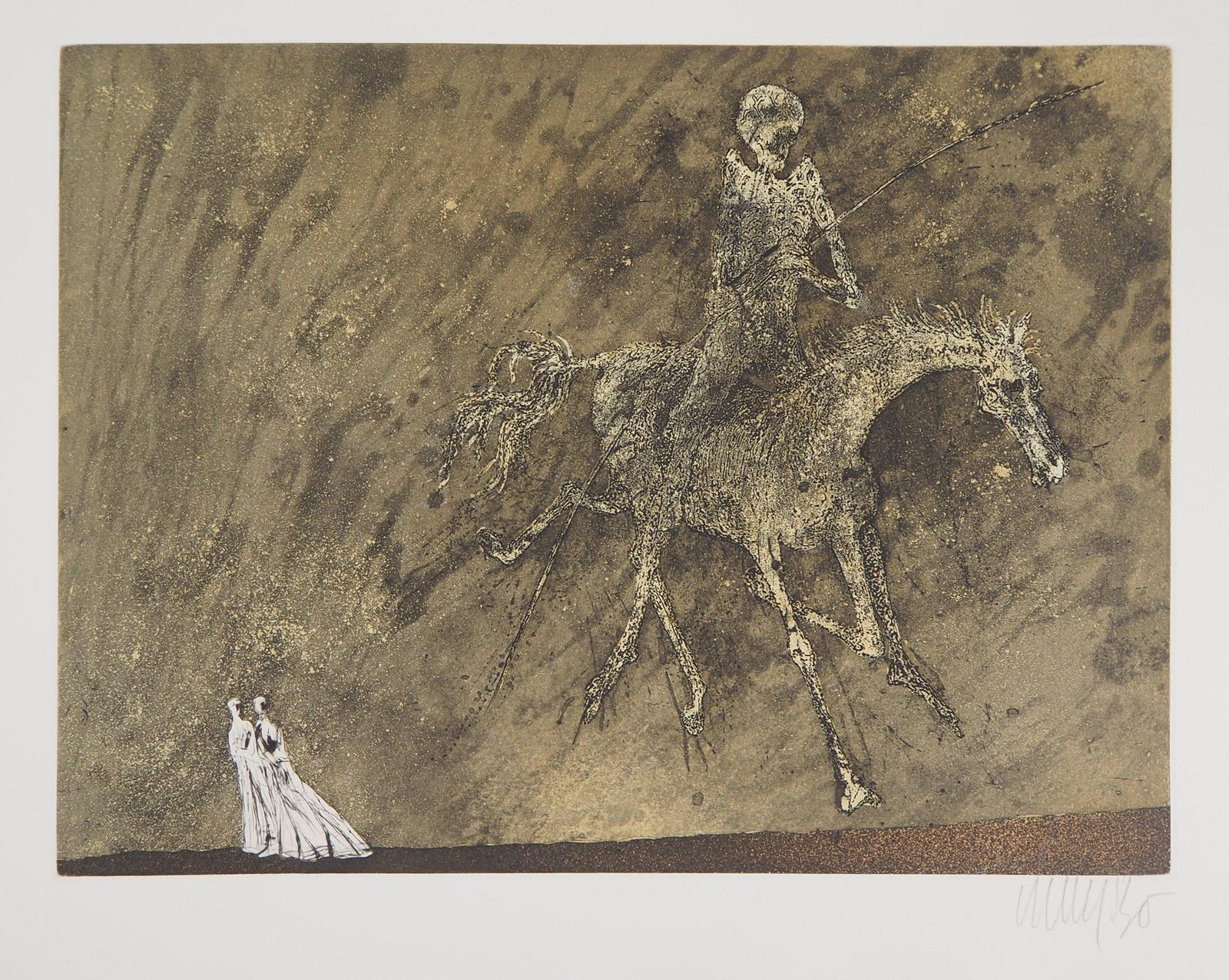 Lars Booneiric Horserider, 1975   Original Handsigned Etching1975