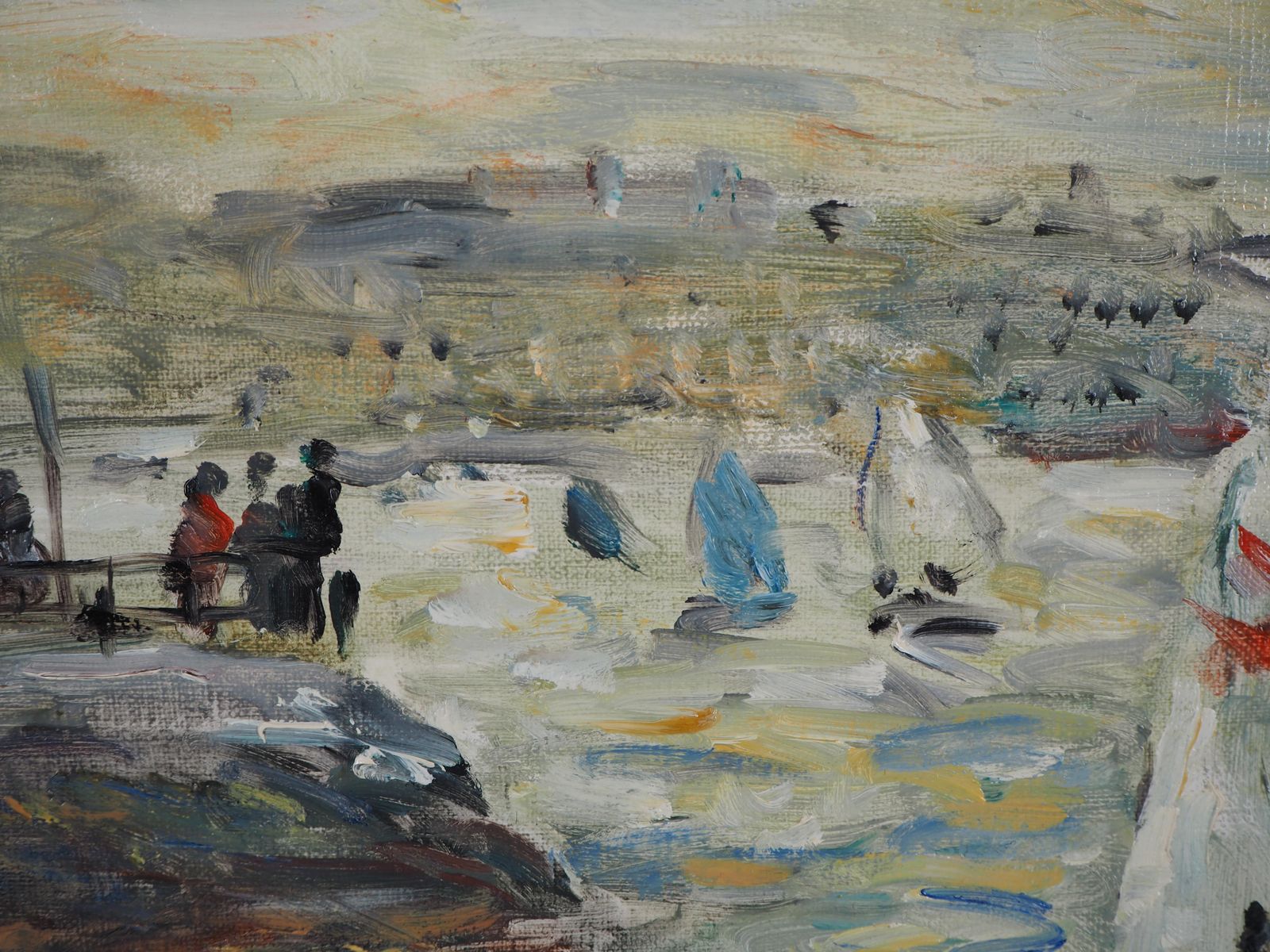 photo furniture Jean Jacques Renesailings In Havre   Oil On Canvas Hansigned