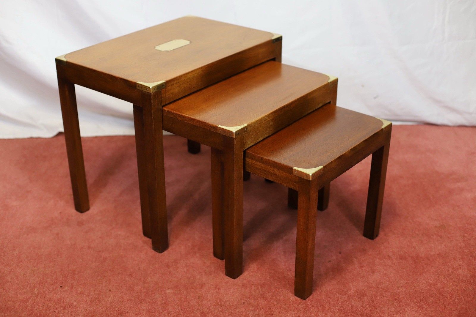 Lovely Campaign Style Nest Of Three Tables photo 495.0