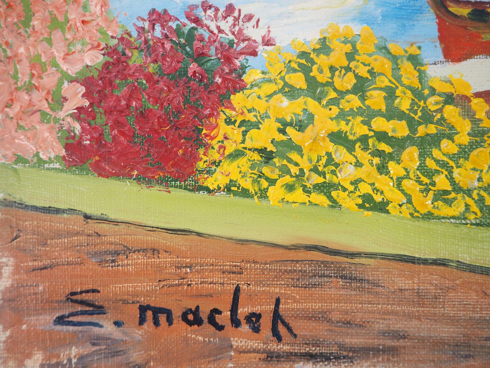 élisée Macletfrench Riviera : The Small Harbor Of Beaulieu   Oil On Canvas   Signed photo furniture