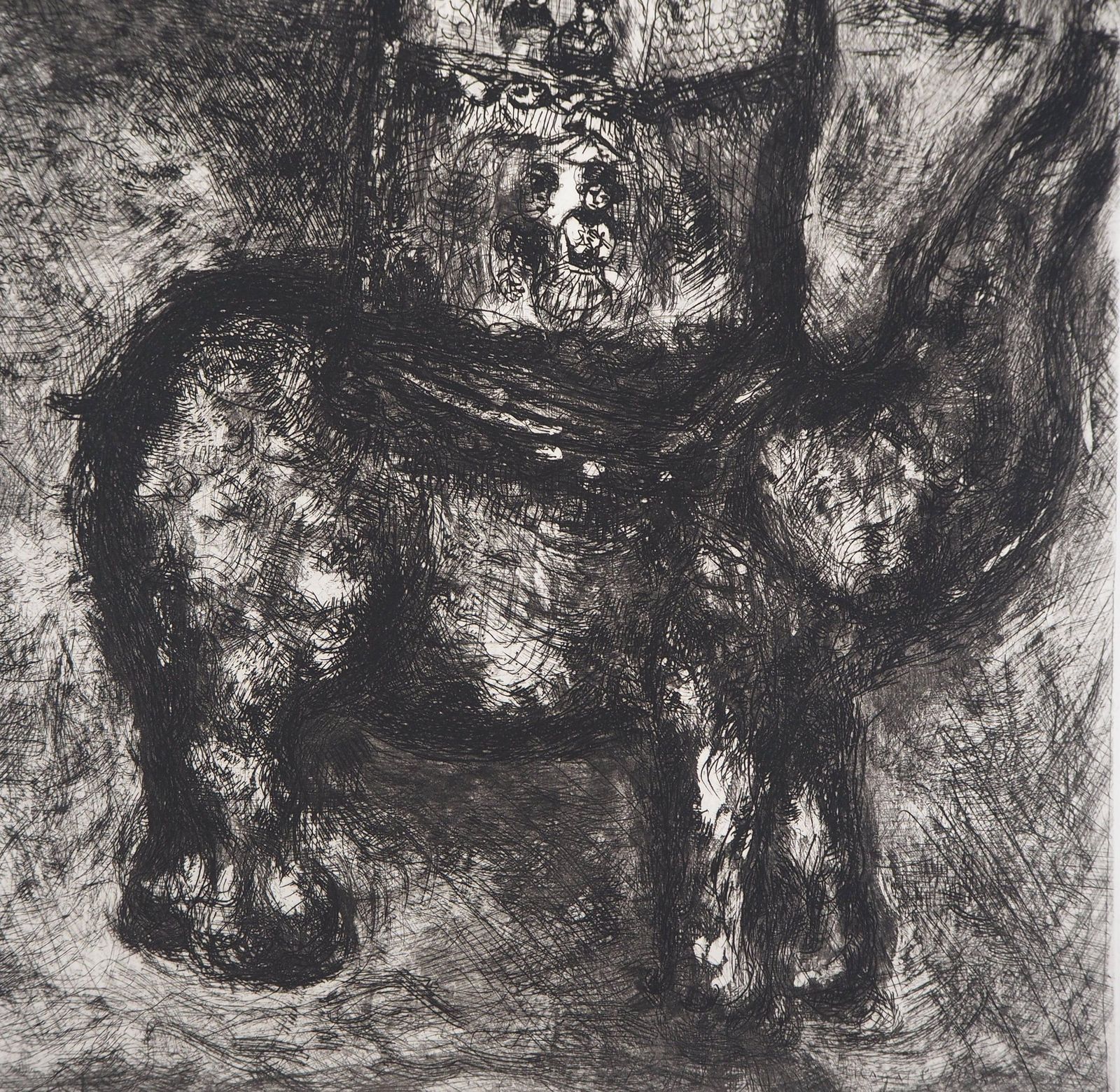 Marc Chagallthe Rat And The Elephant   Original Etching   Ref. Sorlier #1791952 photo 680.0