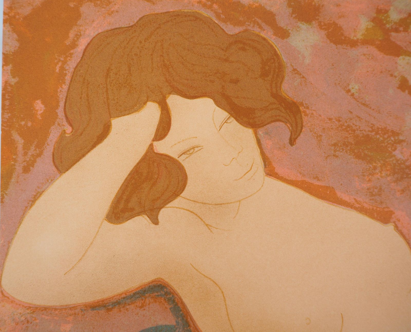 Alain Bonnefoitasleep Nude   Original Lithograph, Handsigned And Numbered /1001975 photo 170.0