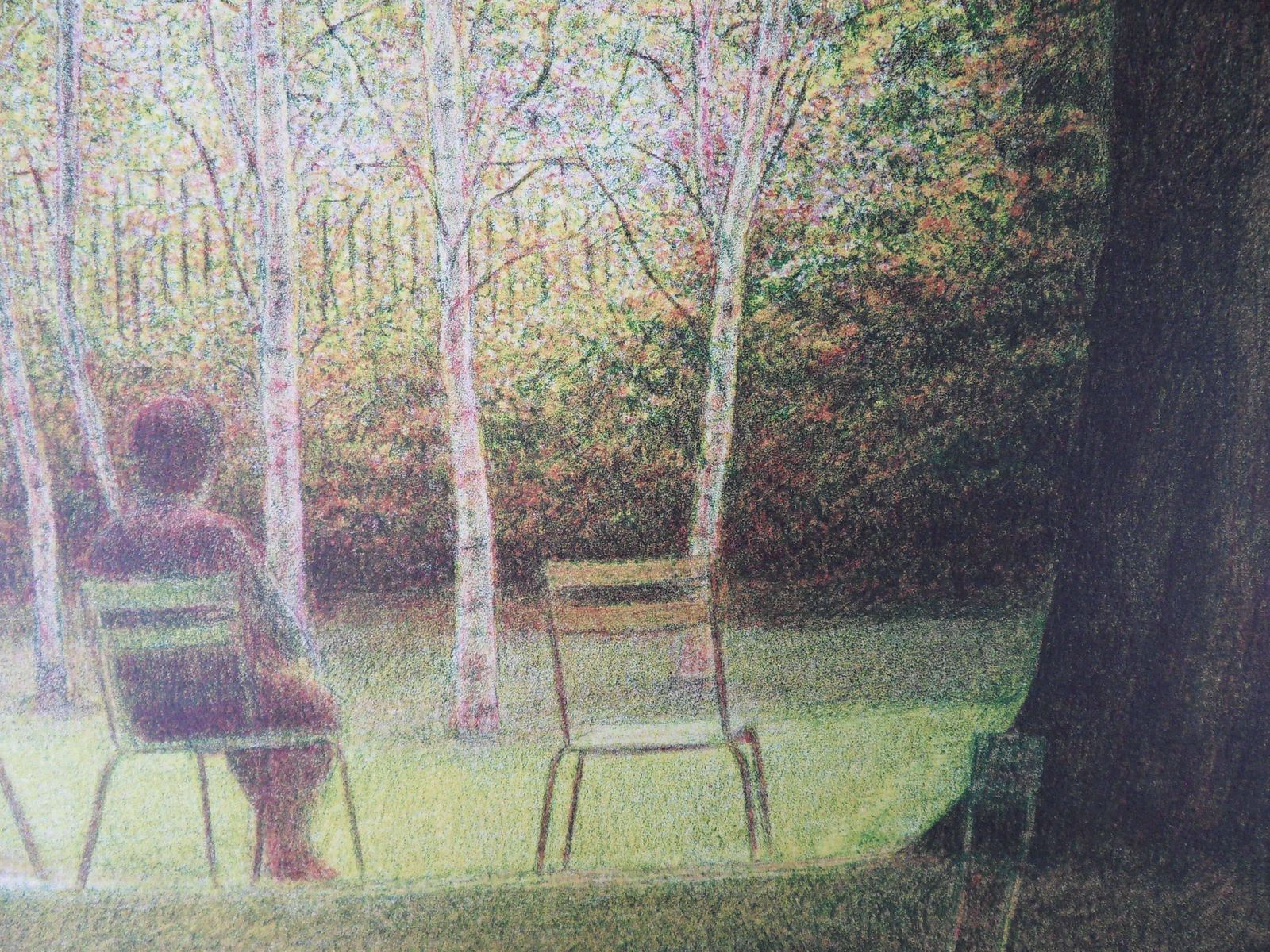 Harold Altmannew York : Break In Central Park   Original Handsigned Lithograph photo Art