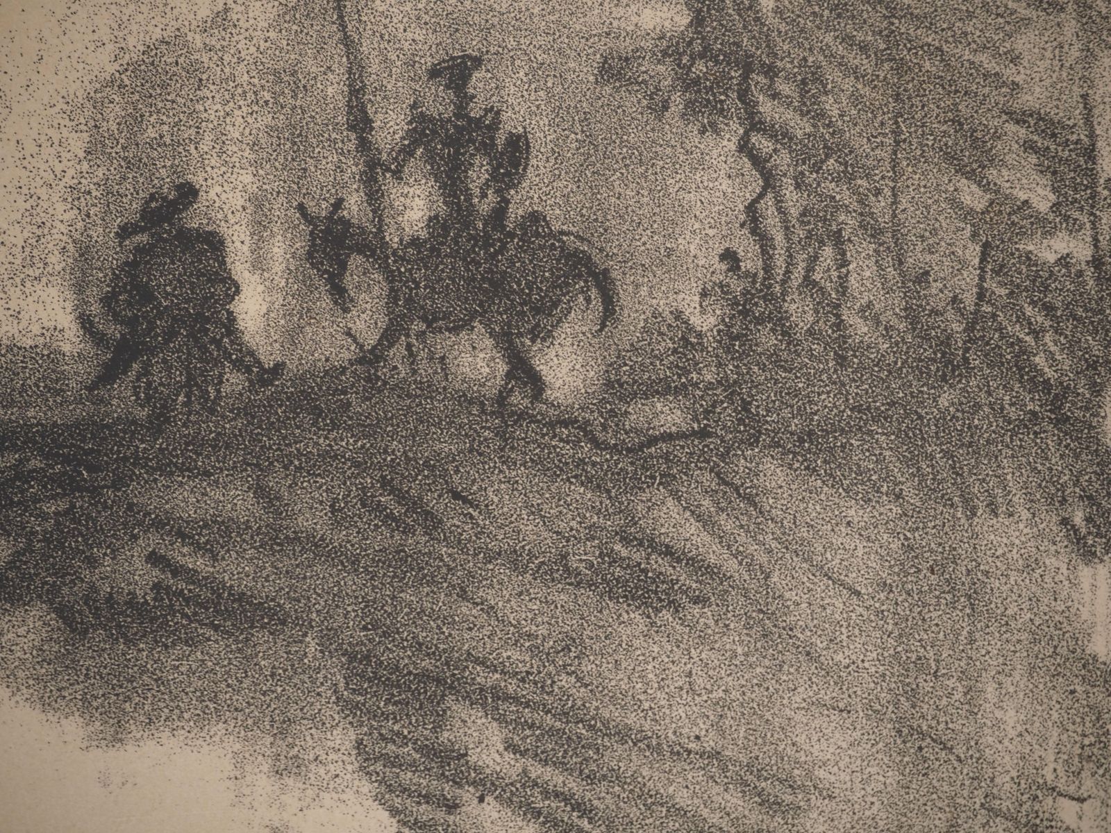 Henri De Toulouse Lautrecshort Joys (Fish Seller And Don Quixote)   Original Lithograph (Witrock #232)1925 photo Art