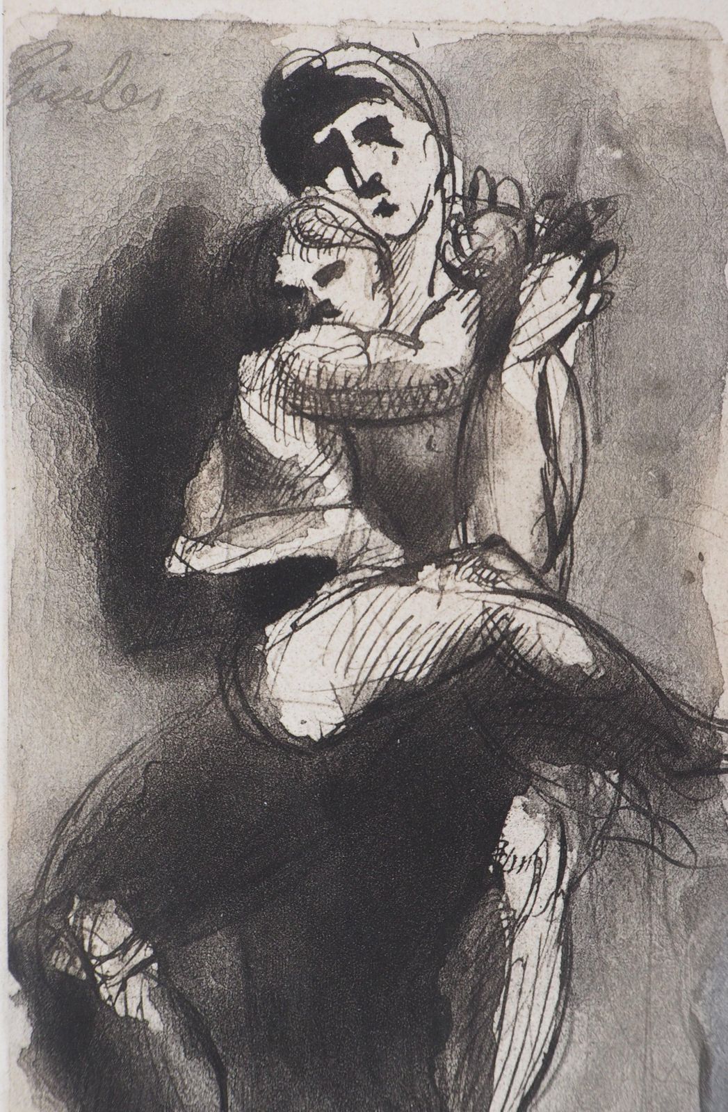 (After) Auguste Rodinmaternity : Woman And Child   Etching, 18971897 photo for sale