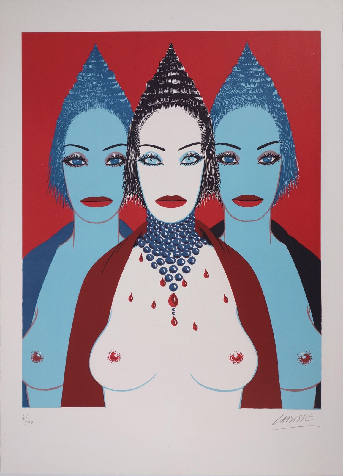Felix Labissethree Nudes   Original Handsigned Lithograph   100 Ex (Mourlot)1976