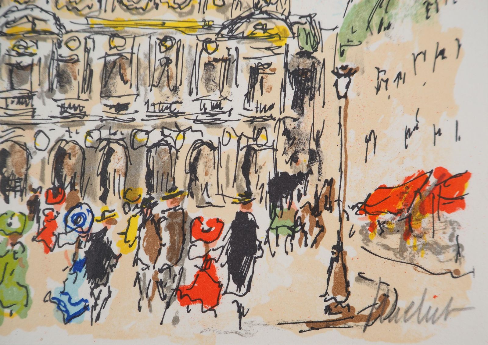 Urbain Huchetparis : Before The Show At Opera   Original Lithograph Handsigned And Numbered1980 photo 102.0