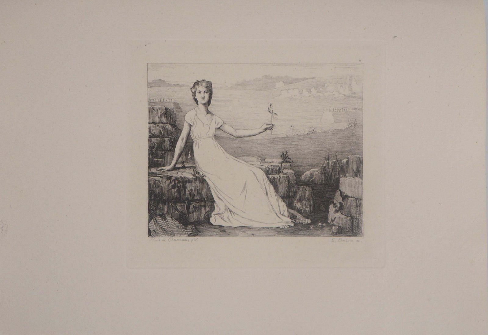 Hope   Original Etching   Ed. Durand Ruel, 18731873 photo for sale