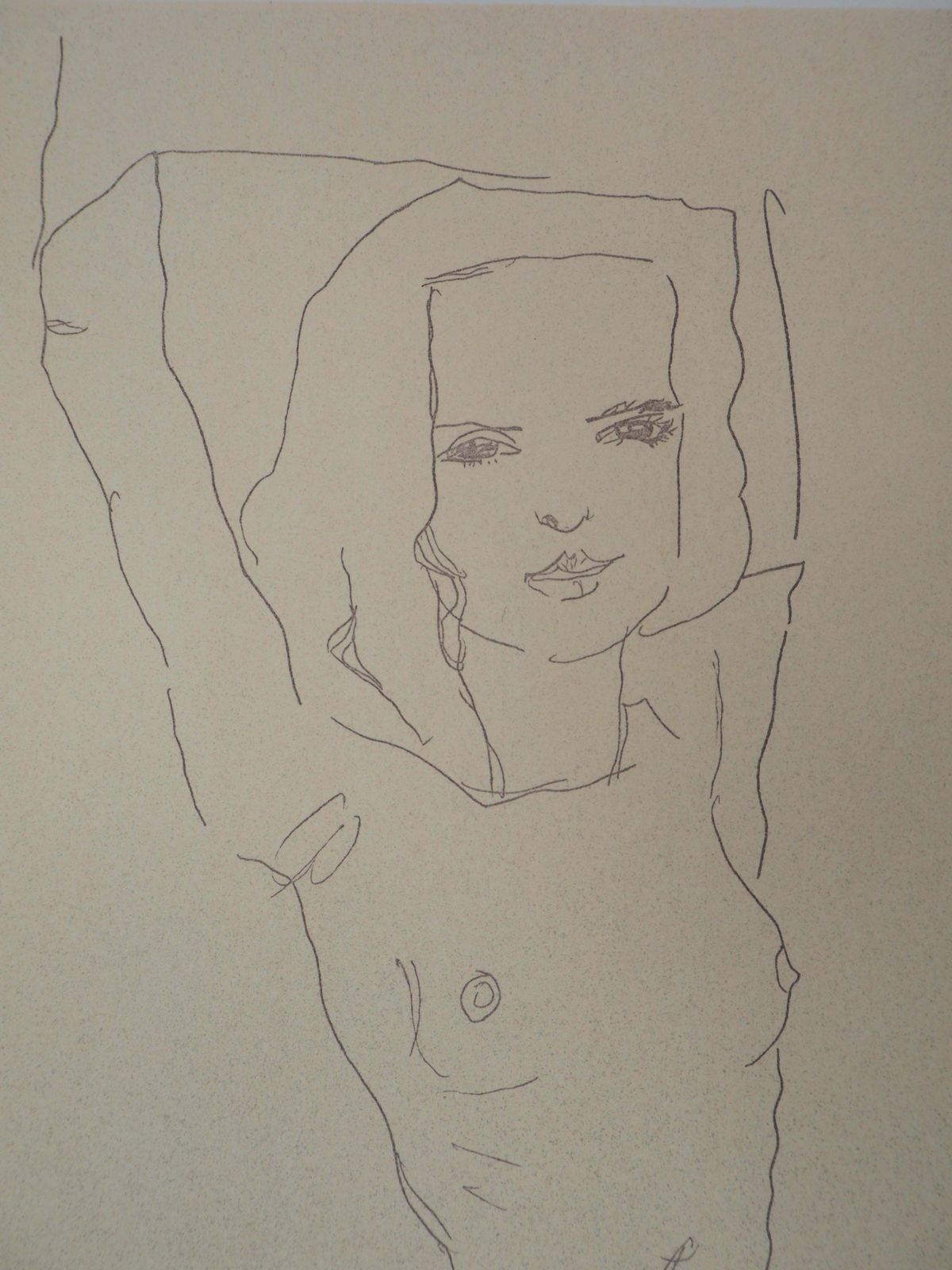 (After) Egon Schielestretching Woman   Lithograph (Kallir #D579) photo 255.0