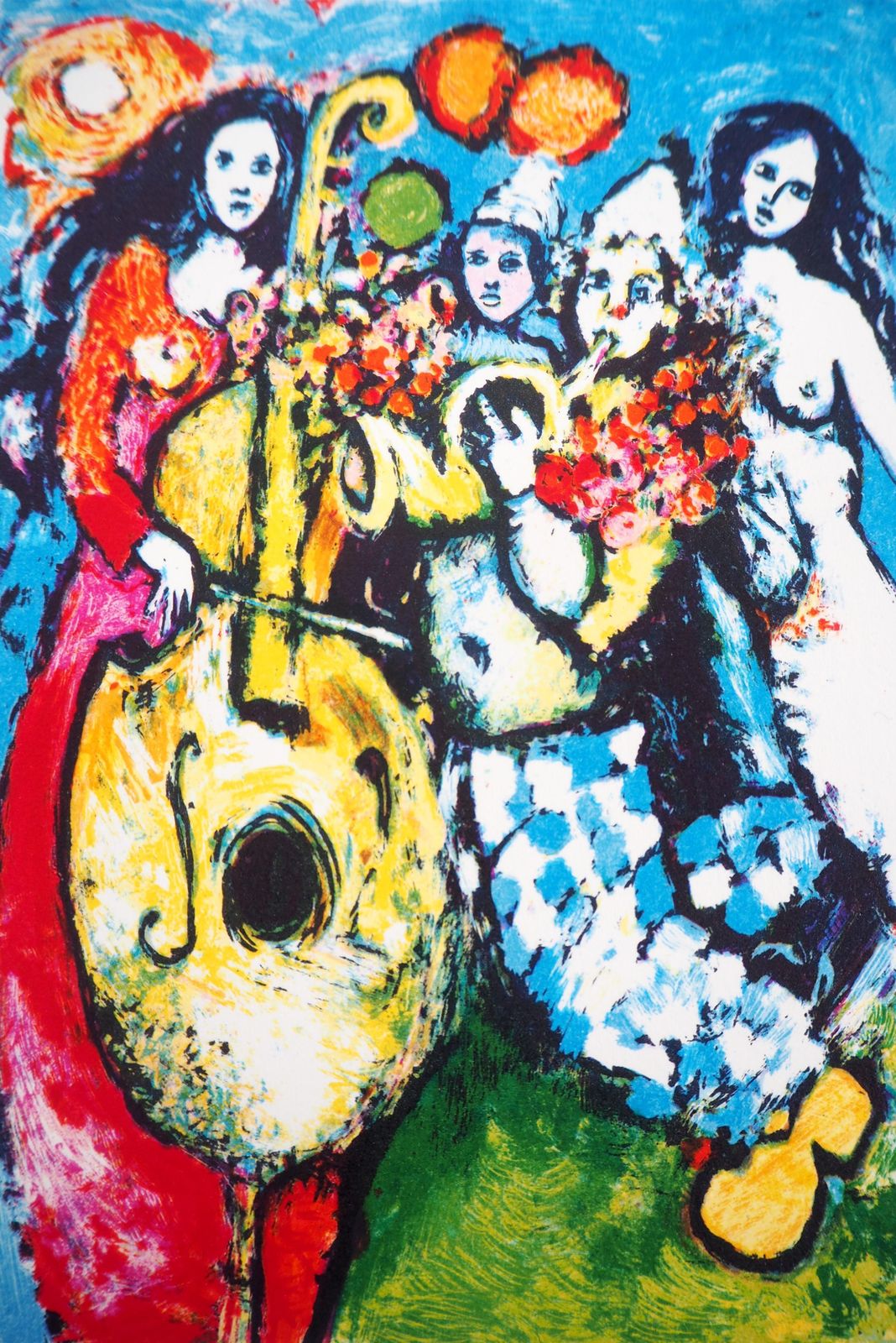 Alain Raya Sorkinethe Music Band   Original Signed Lithograph   80 Ex photo furniture
