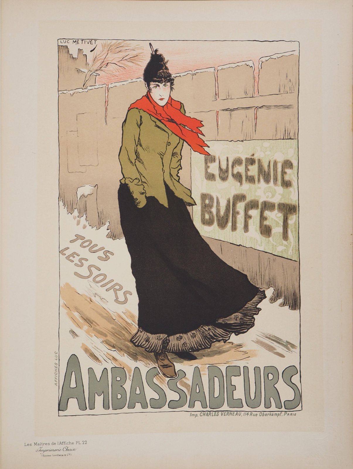 Lucien Métiveteugénie Buffet (Ambassadeurs)   Lithograph (Les Maîtres De L'affiche), 18951895 photo furniture