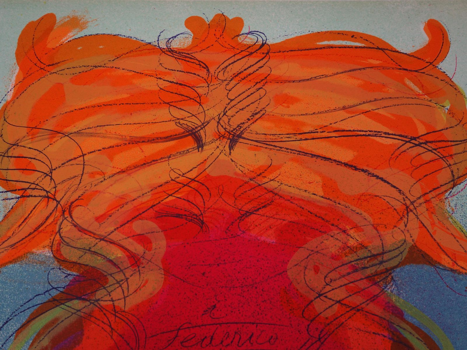 Jean Messagiermonument For Federico Fellini   Original Handsigned Lithograph   100 Ex1976 photo for sale