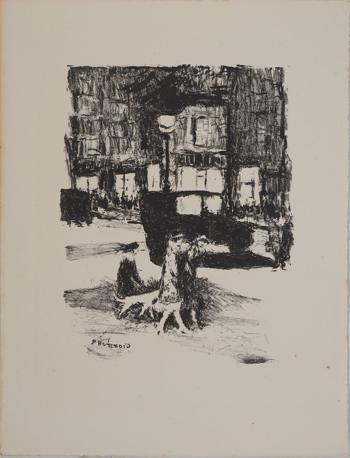 Pierre Bonnardon The Street Of Paris   Original Lithograph 1927