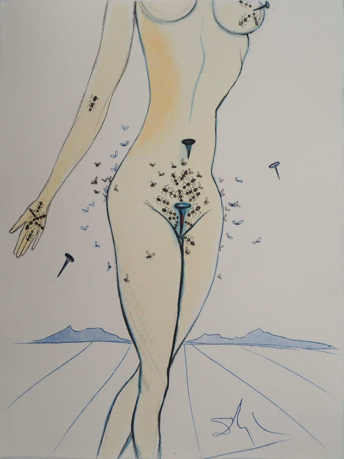 Salvador Dalí­Casanova : Spiky Woman   Original Etching (Field #67 4 B)1967