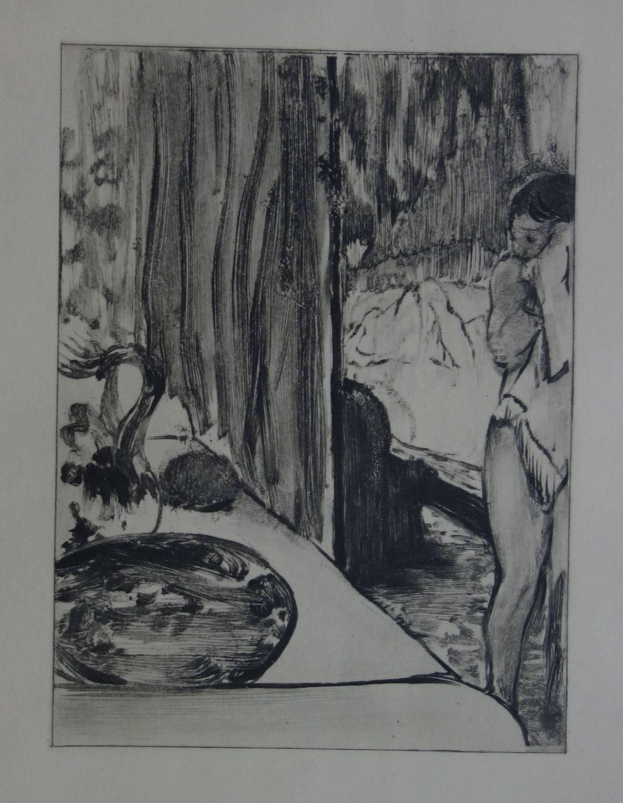 (After) Edgar Degaswhorehouse Scene : The Toilet   Etching1935