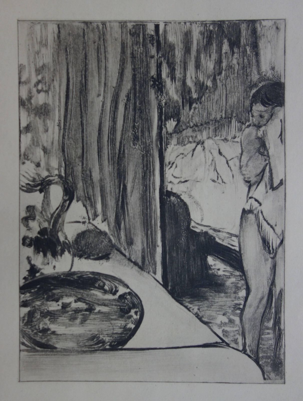 (After) Edgar Degaswhorehouse Scene : The Toilet   Etching1935 photo for sale