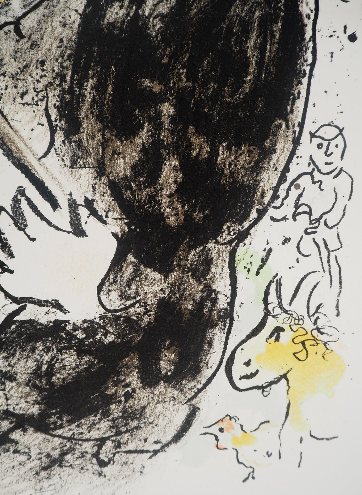 photo vinterior Marc Chagallviolin Player With A Rooster   Original Lithograph (Mourlot #1000)1982