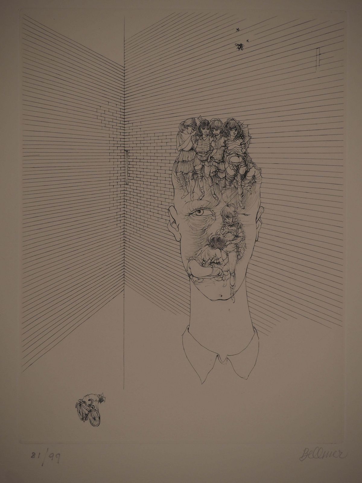 Hans Bellmerblue Eyes And Dolls   Original Handsigned Etching   Limited /99 (Flahutez #89)1971 photo for sale