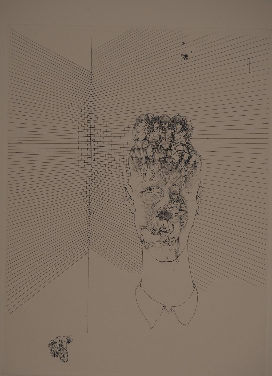 Hans Bellmerblue Eyes And Dolls   Original Handsigned Etching   Limited /99 (Flahutez #89)1971 photo vintage