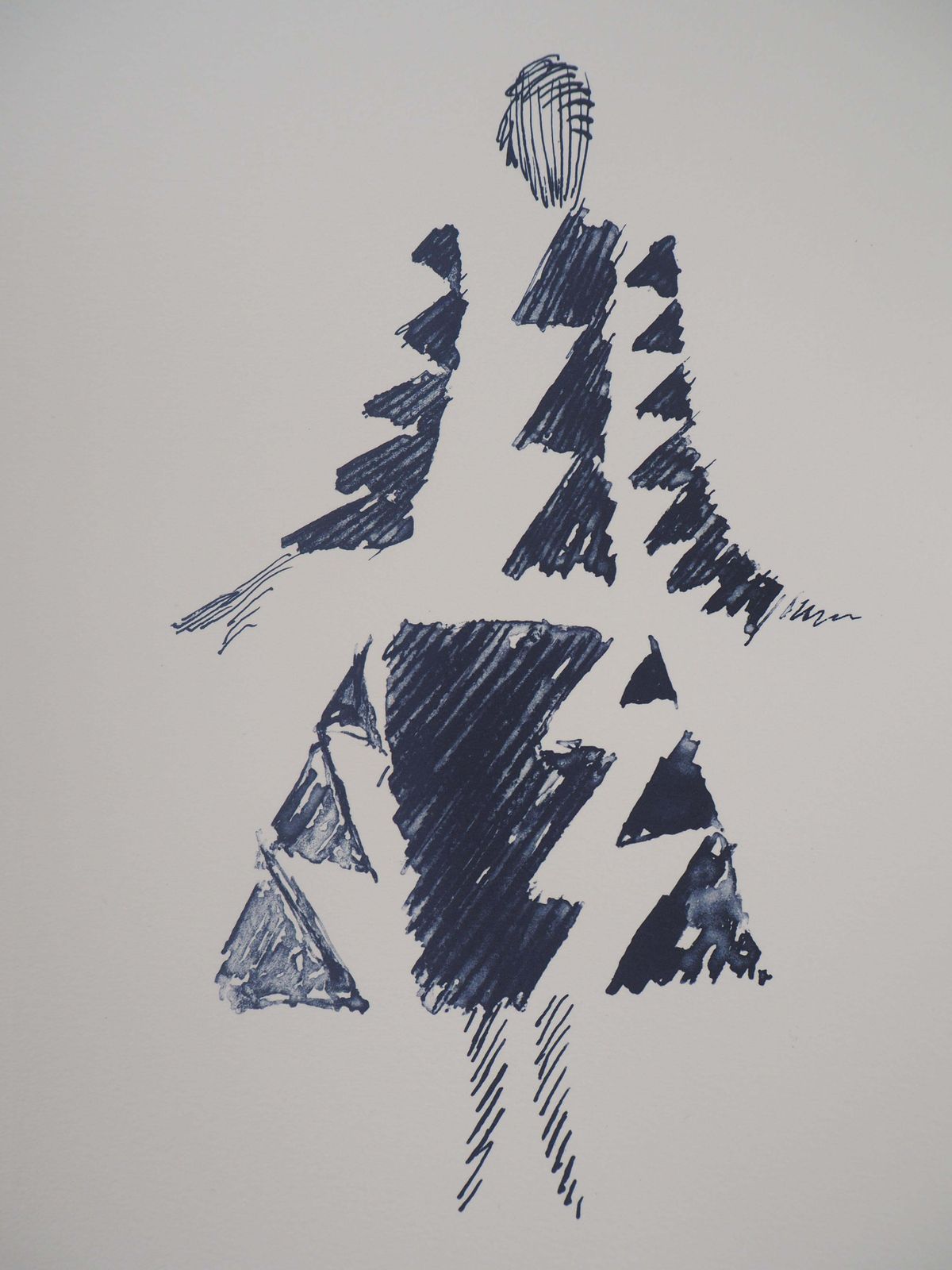 Sonia Delaunayrhythms Triangles Dress   1926   Lithograph (Artcurial Edition) photo 510.0