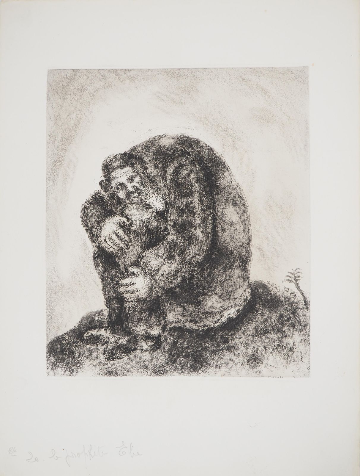 Marc Chagallbible : Elijah On Mount Carmel, 1939   Original Etching1939