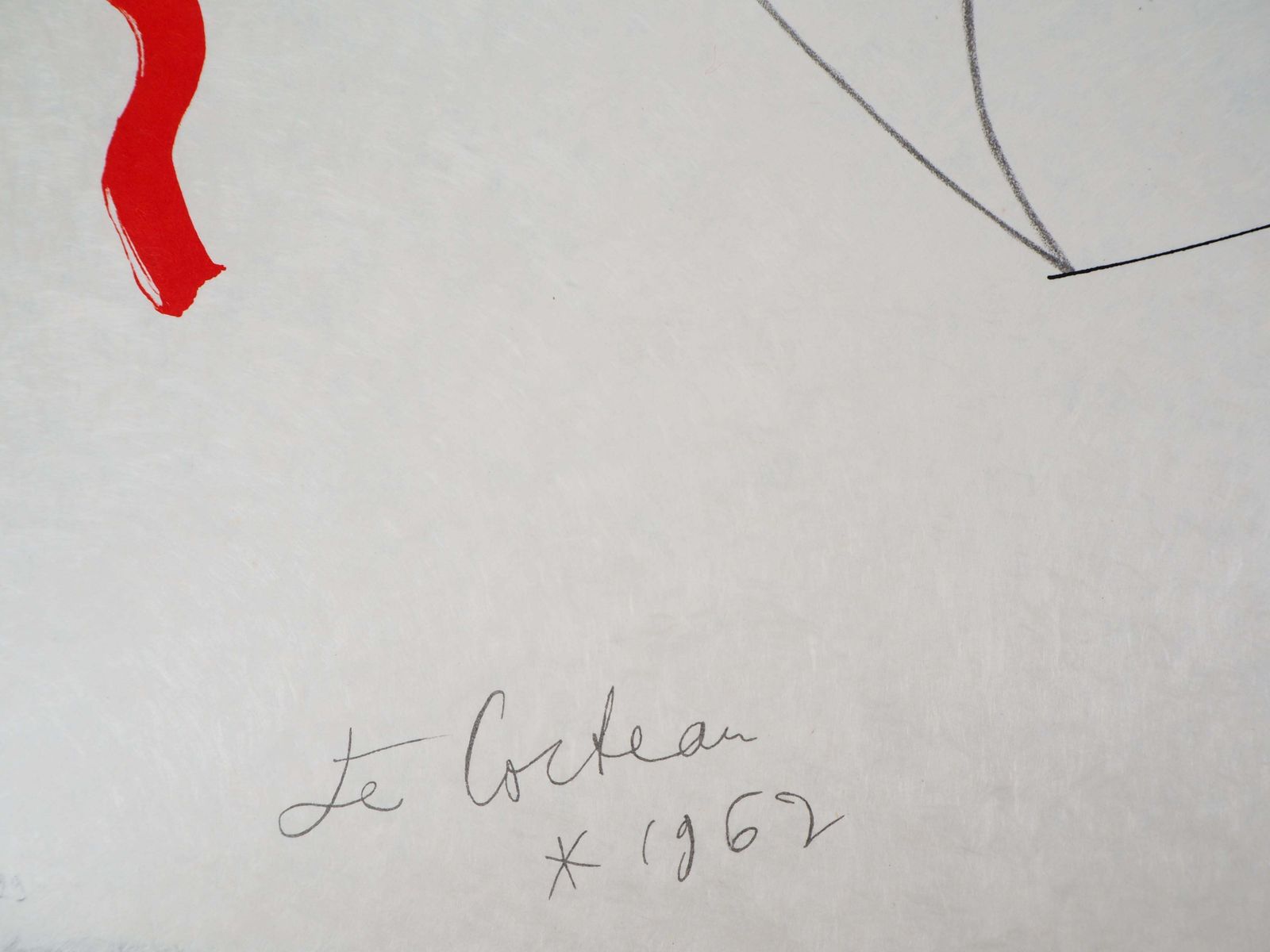 Jean Cocteaujean Cocteau And Raymond Moretti : The Lovers   Original Hansigned Lithograph1973 photo furniture