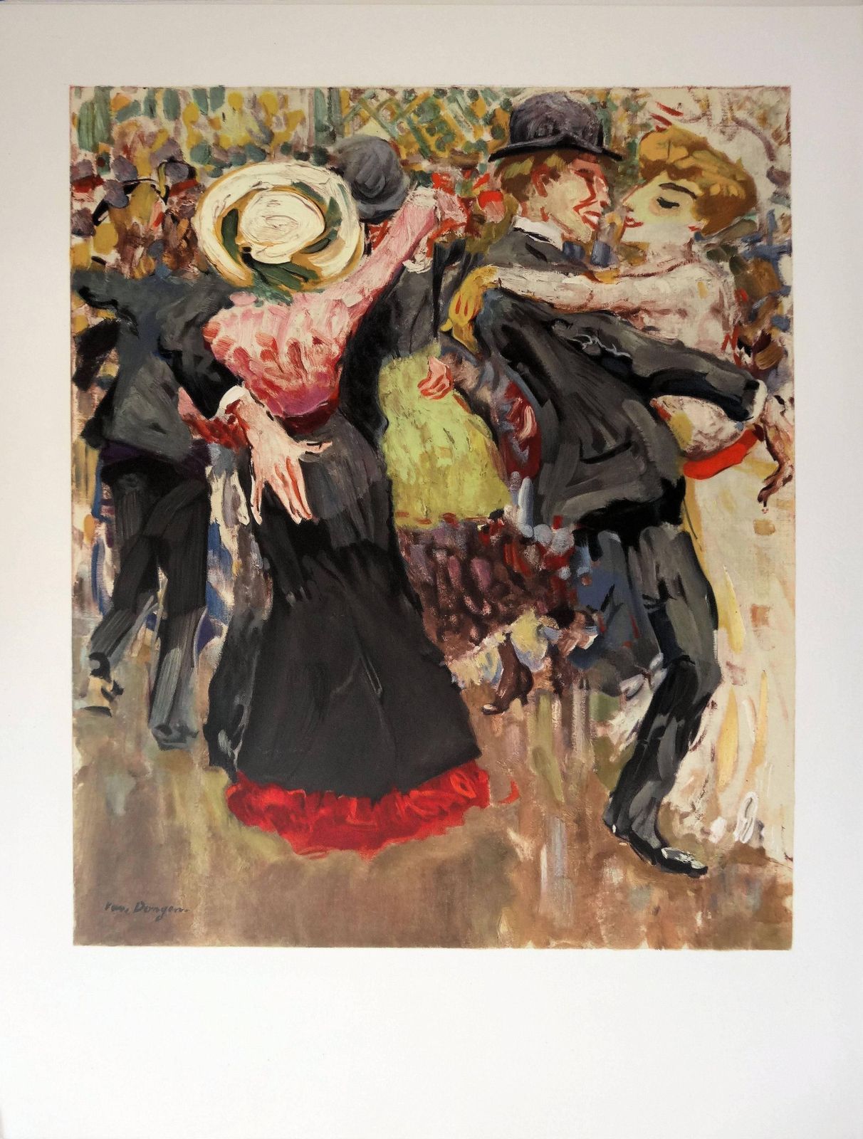 (After) Kees Van Dongentribute To Renoir : Dancing At Moulin De La Galette   Lithograph, 1972