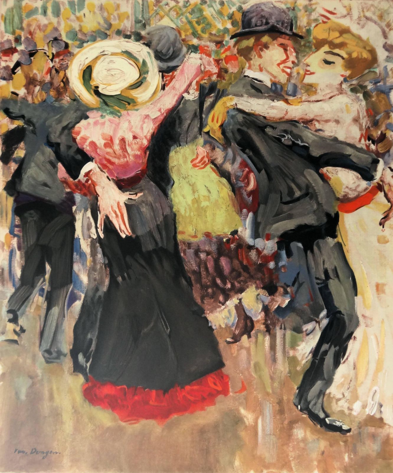 (After) Kees Van Dongentribute To Renoir : Dancing At Moulin De La Galette   Lithograph, 1972 photo for sale