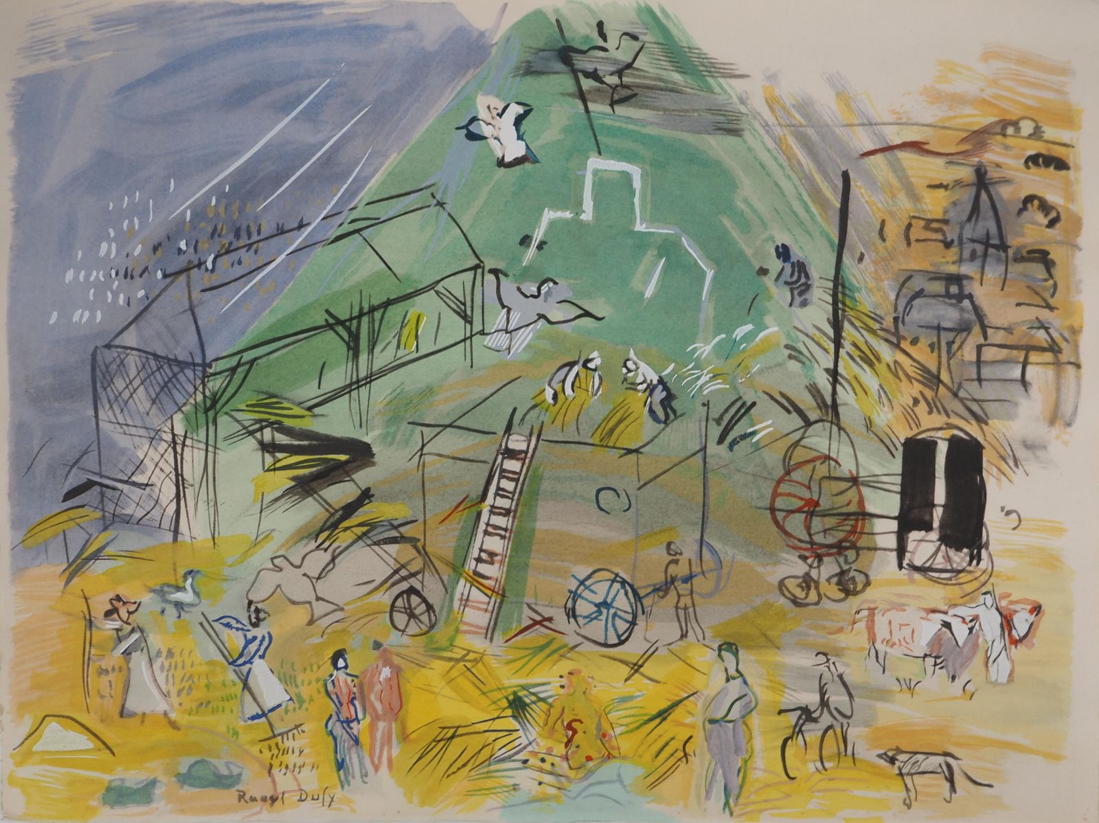 Raoul Dufysummer : Harvest Time   Original Lithograph1953