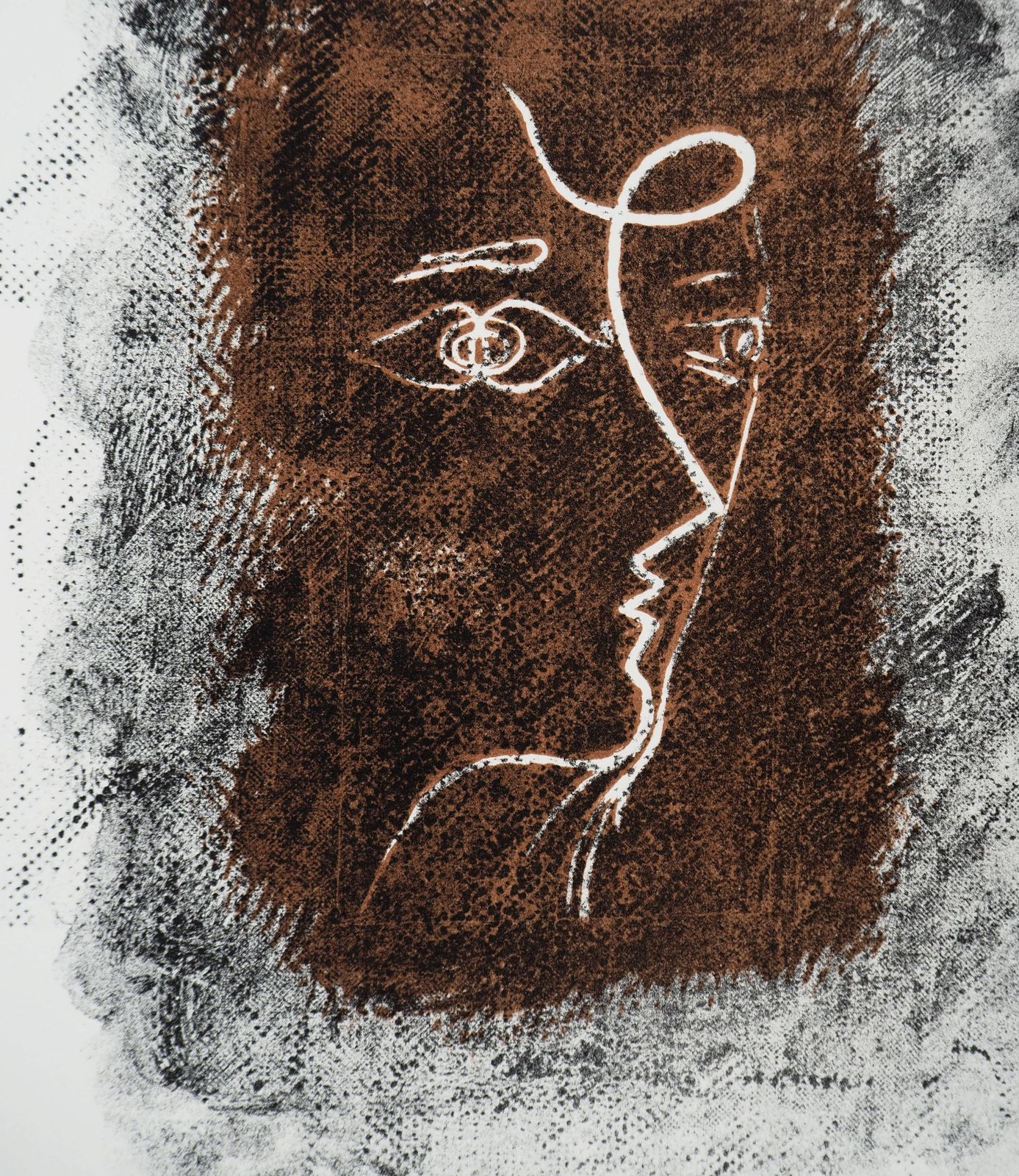 George Braquecubist Profile   Original Lithograph, Signed (Vallier #153) photo for sale