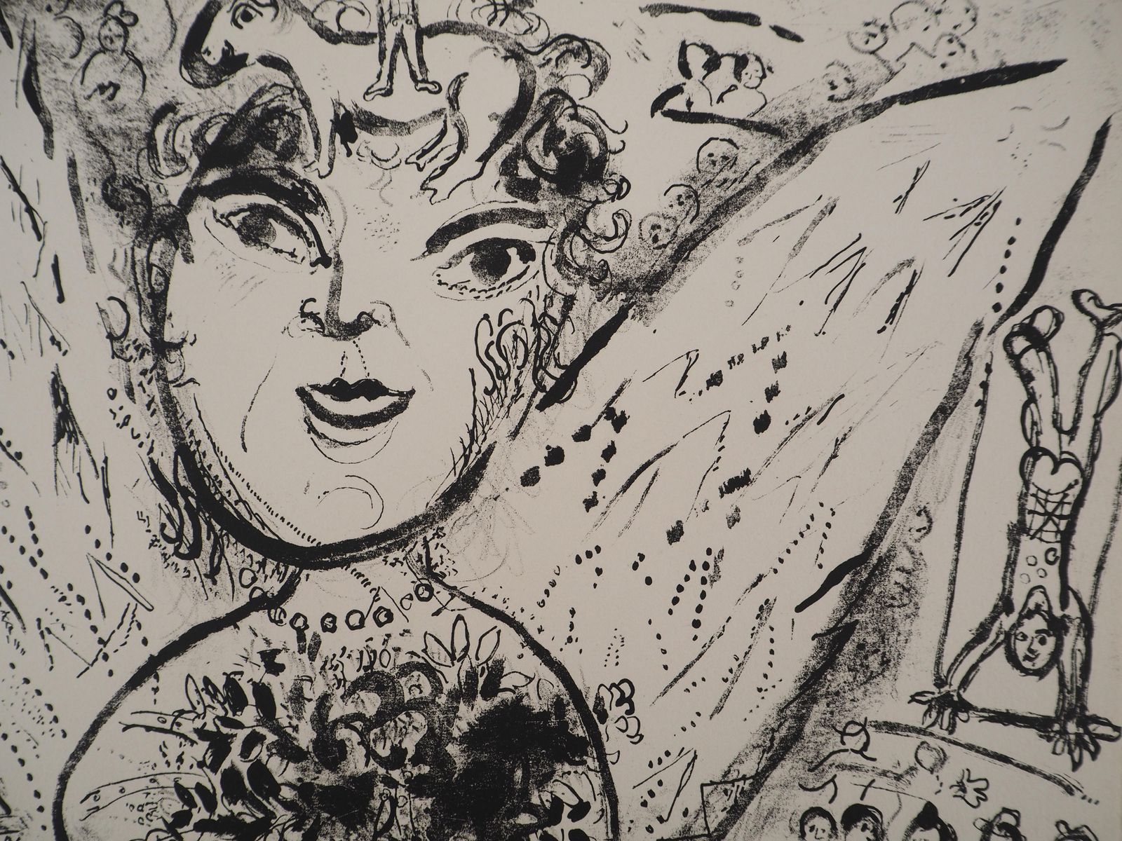 Marc Chagallthe Circus : The Spirit Of The Circus   Original Lithograph (Mourlot #509)1967 photo Art