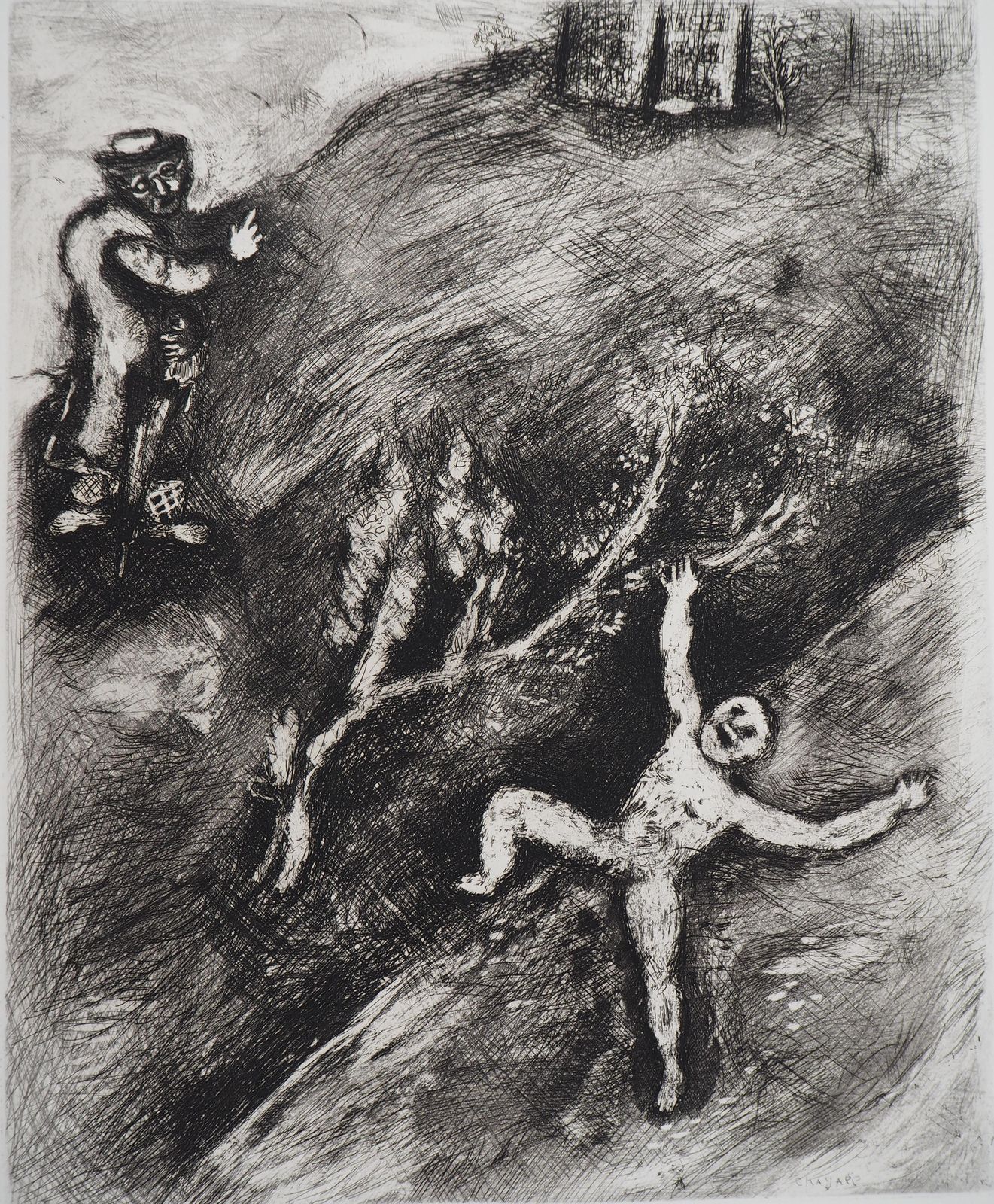 Marc Chagallthe Child And The Professor   Original Etching   Ref. Sorlier #1041952 photo furniture