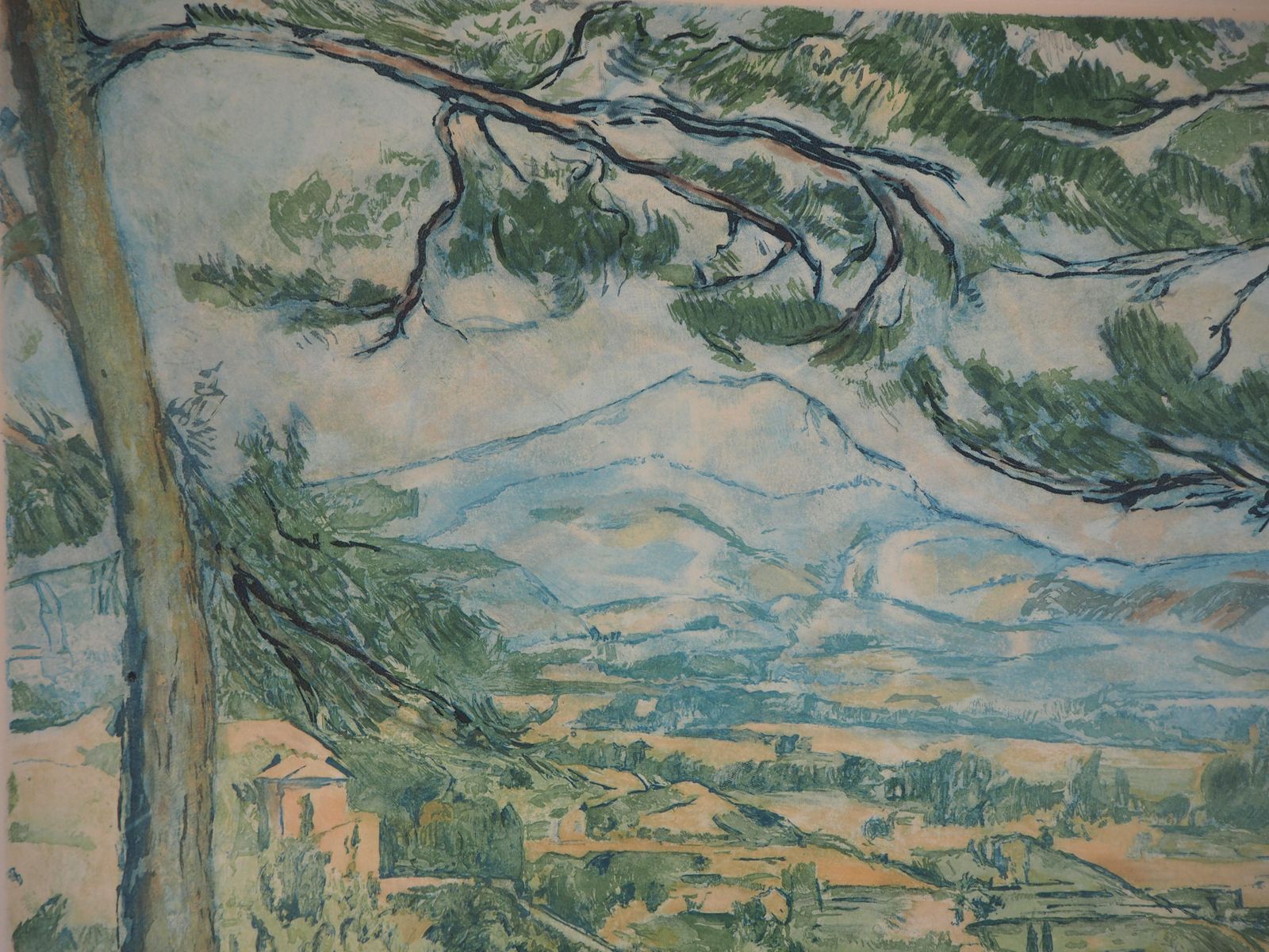 Provence : Sainte Victoire Mountain   Etching And Aquatint Engraved By J. Villon photo Art