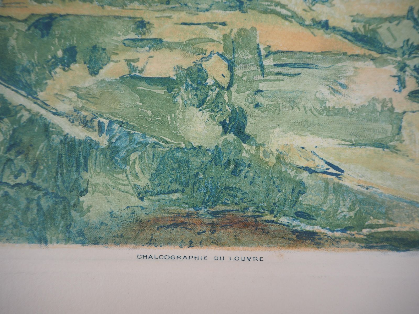 photo furniture Provence : Sainte Victoire Mountain   Etching And Aquatint Engraved By J. Villon