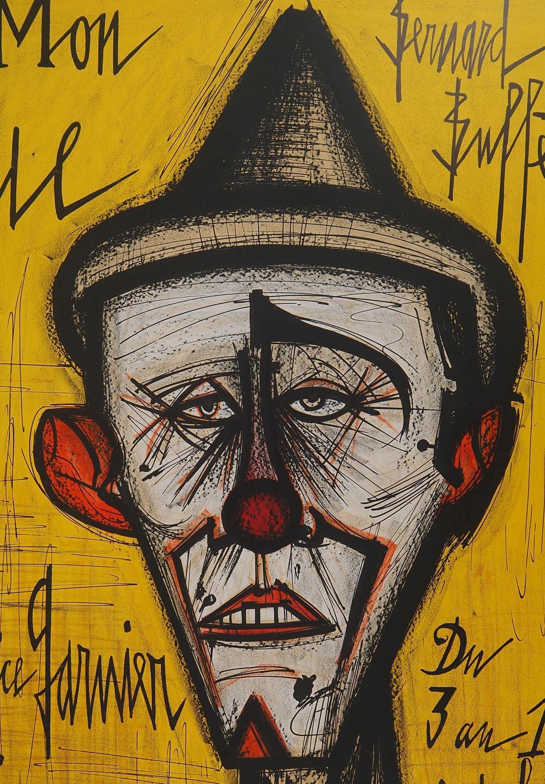 Bernard Buffetcircus : The Clown   Original Lithograph   Mourlot 19681968 photo for sale