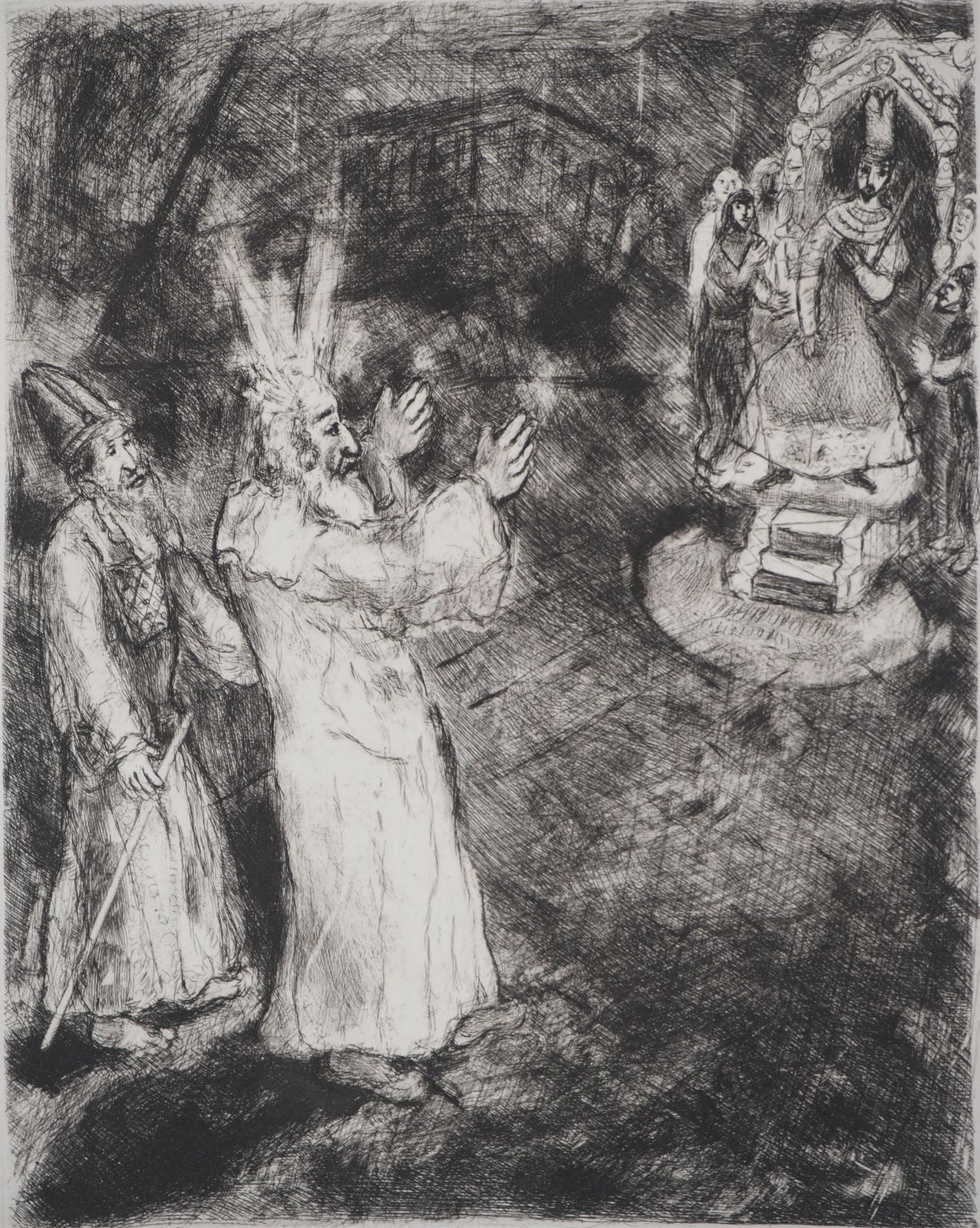 Marc Chagallbible : Moses And Aaron With Pharaoh, 1939   Original Etching1939 photo furniture