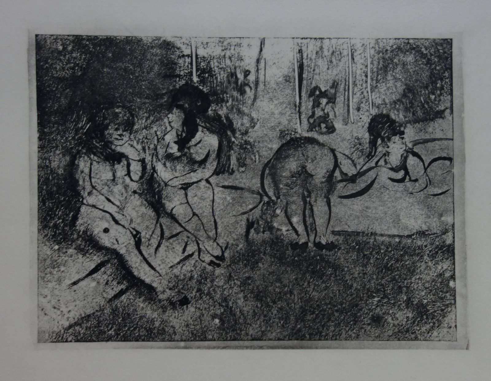 (After) Edgar Degaswhorehouse Scene : Group Of Nude Prostitutes   Etching1935