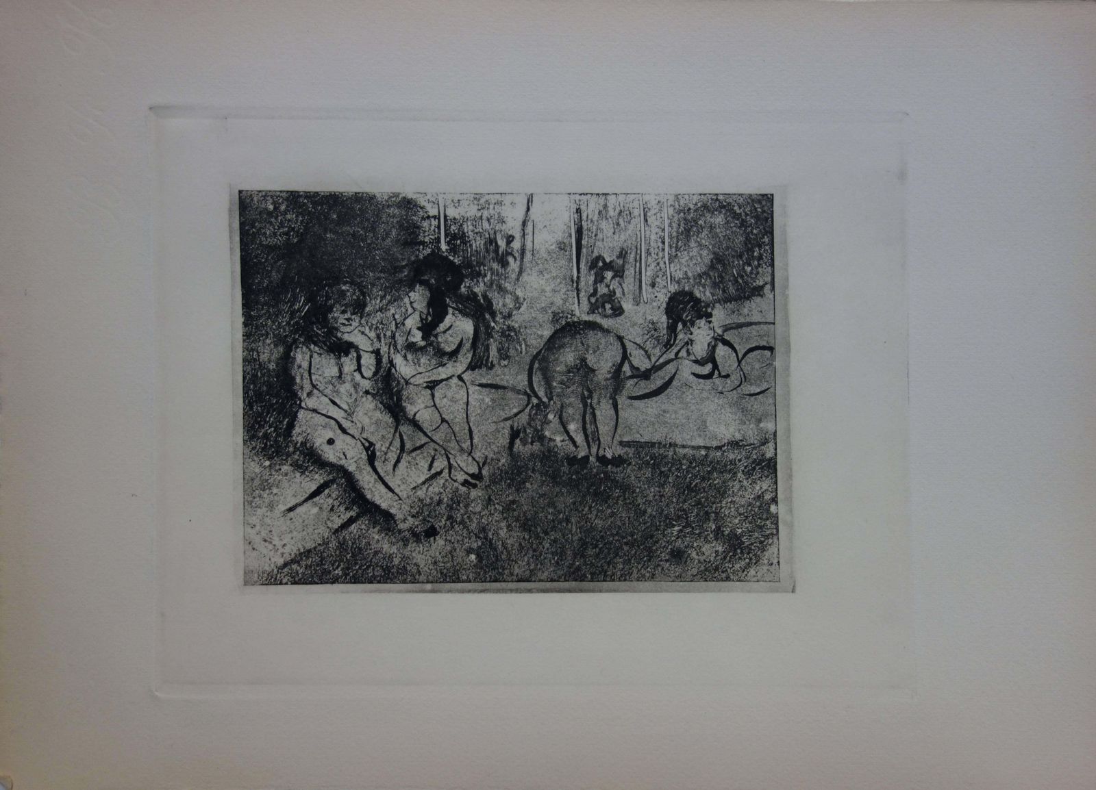 (After) Edgar Degaswhorehouse Scene : Group Of Nude Prostitutes   Etching1935 photo furniture