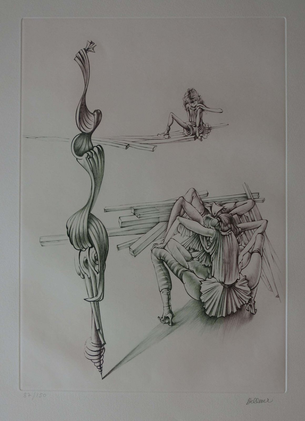 Hans Bellmerwoman On Stage   Original Handsigned Etching   150ex
