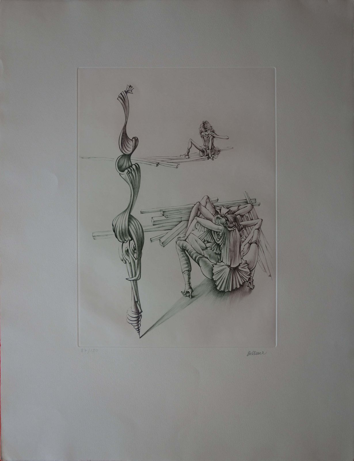 Hans Bellmerwoman On Stage   Original Handsigned Etching   150ex photo for sale